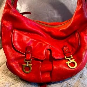 Italian leather Salvatore ferragamo bag used